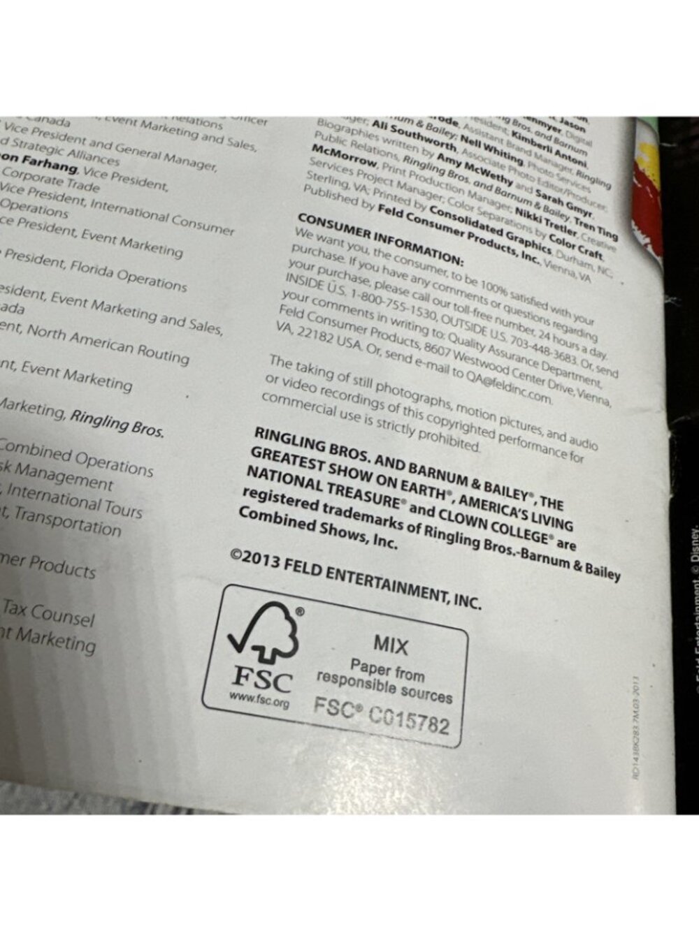 Ringling Bros Barnum & Bailey - Souvenir Program Book Booklet Built To Amaze 13” - Picture 6 of 7